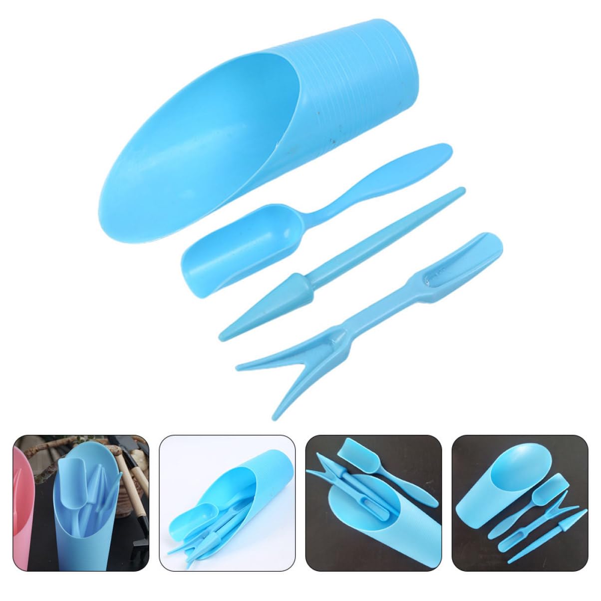 4 unids/set, pala de cubo dura - Gardening Tools Hoe reseña y precio