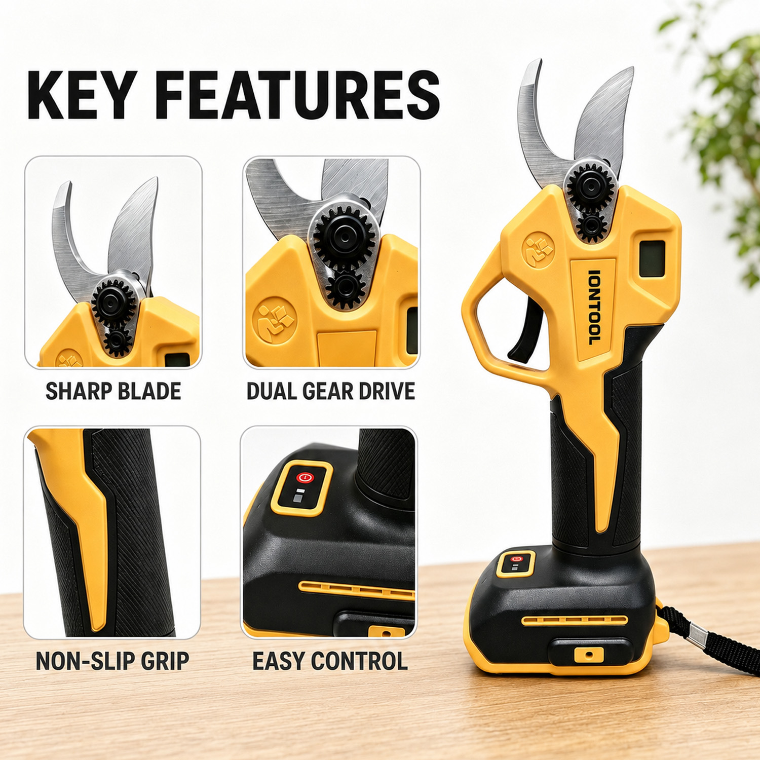 Tijeras de Podar Inalámbricas  - Gardening Tools Yellow reseña y precio