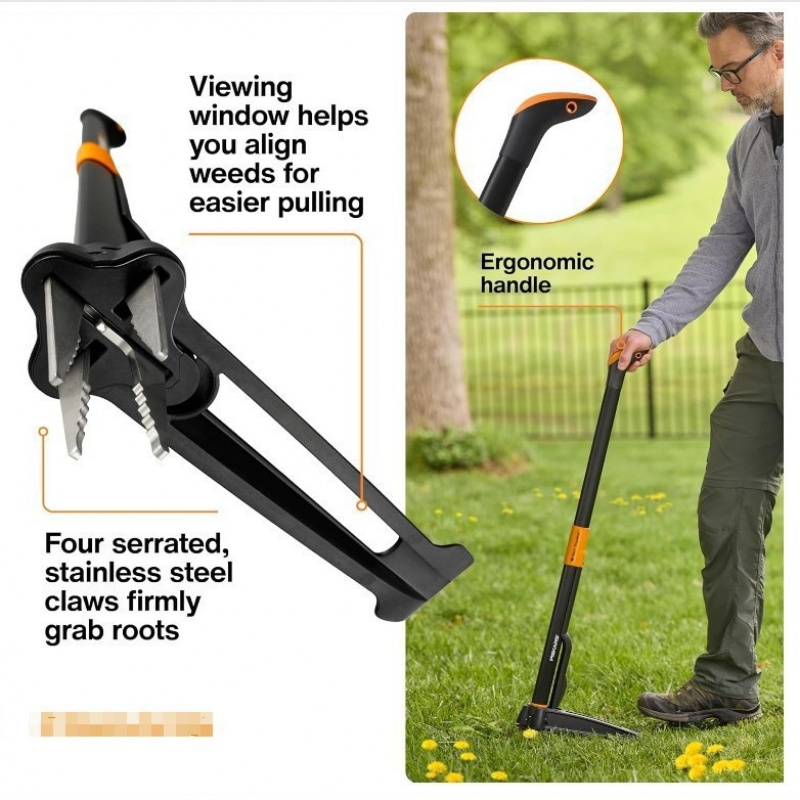 Herramienta para desherbar, he - Grass Seed Spreader reseña y precio