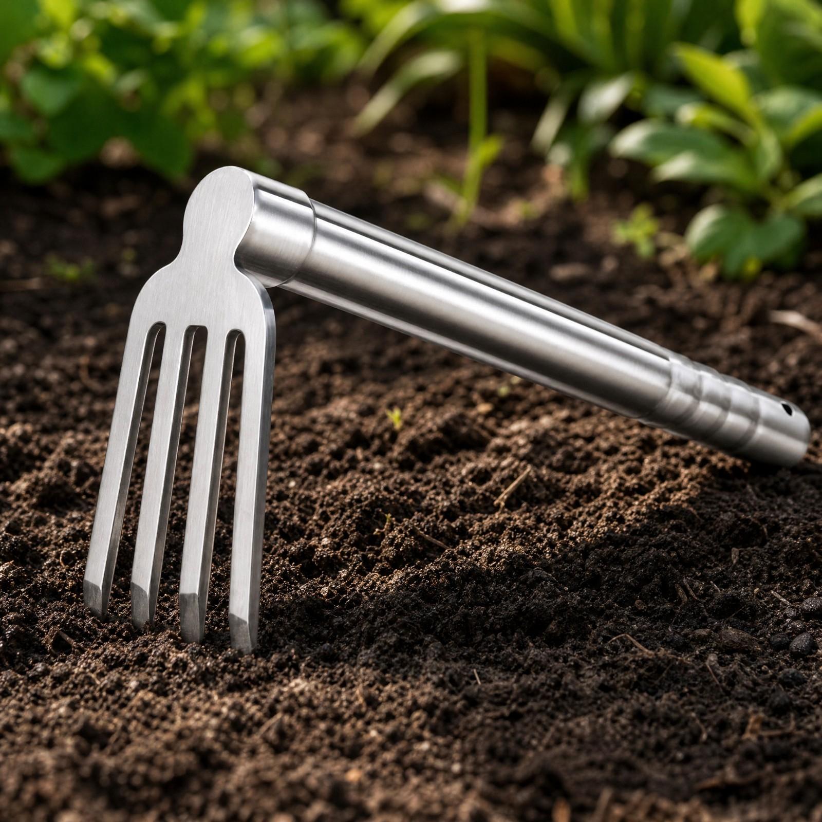 Azada de jardín de acero inoxi - Gardening Tools Hoe reseña y precio