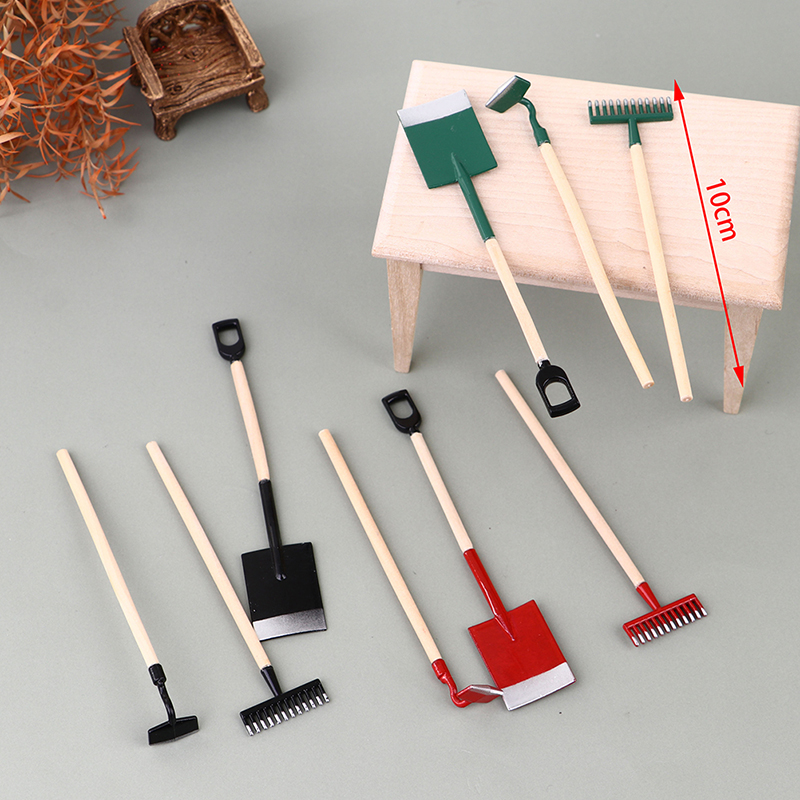 3 uds 1:12 casa de muñecas min - Gardening Tools Hoe reseña y precio