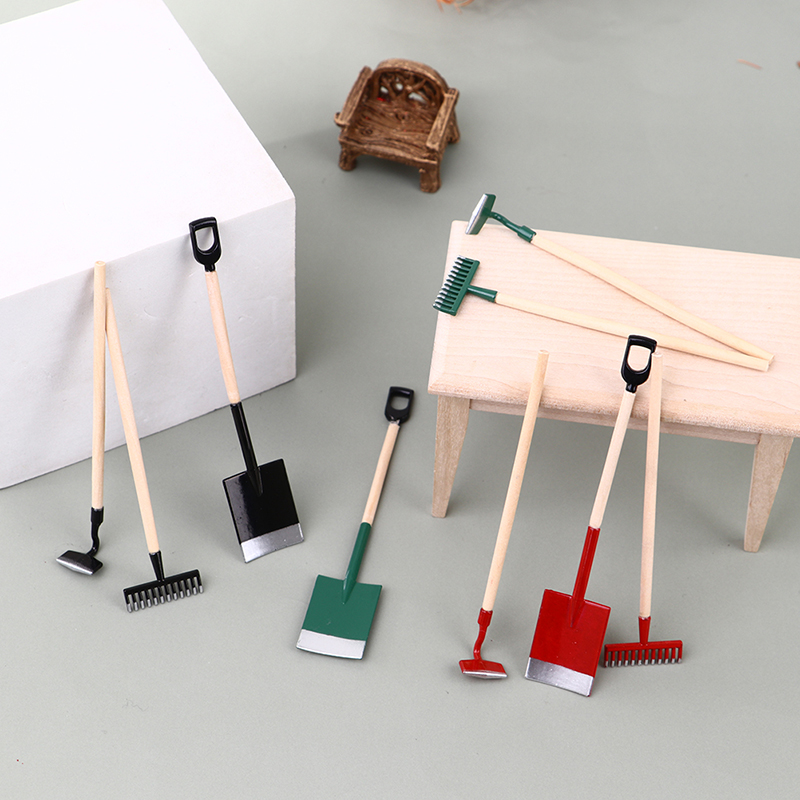 3 uds 1:12 casa de muñecas min - Gardening Tools Hoe reseña y precio